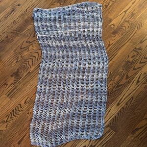 Handmade Blue Crochet Scarf